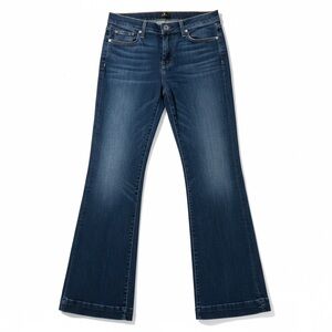 7 for All Mankind Dojo Dark Rinse Denim Jeans 30" Cuffed Trouser Hem